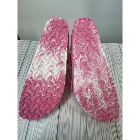 Birkenstock Arizona EVA Pink White Marble Sandals Women's Size 8 Slip On Stappy - Picture 4 of 6